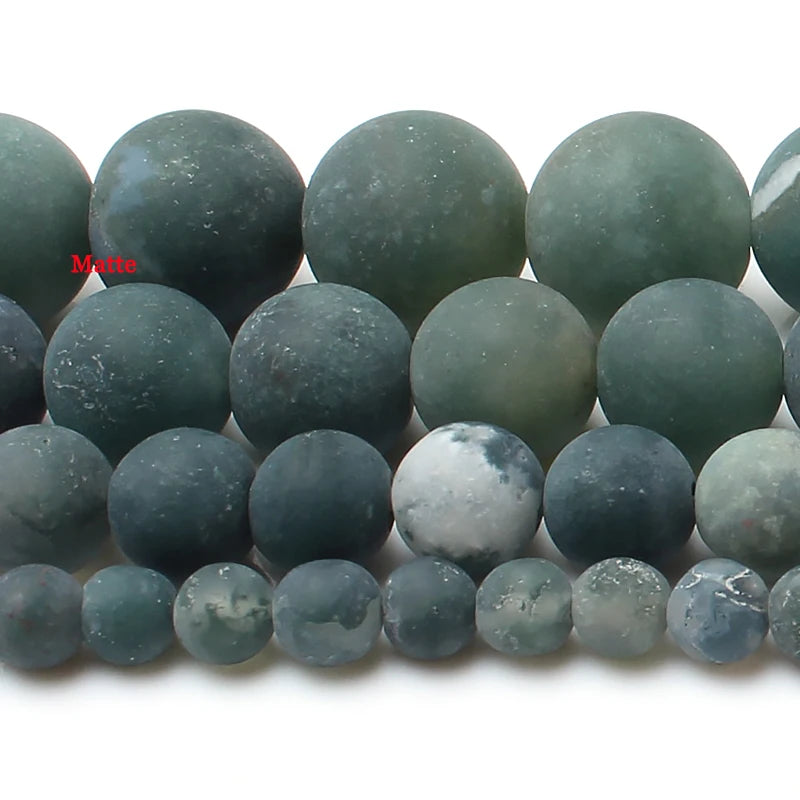 Stone Beads Matte Round Turquoise Jasper Quartz Styles for DIY Jewelry Making