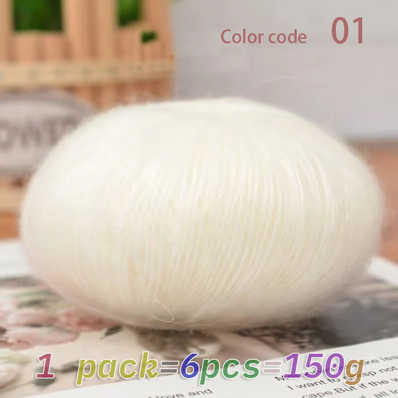 Yarn, Mohair Blend for Hand Knitting, Crochet & Creative Needlecraft Projects