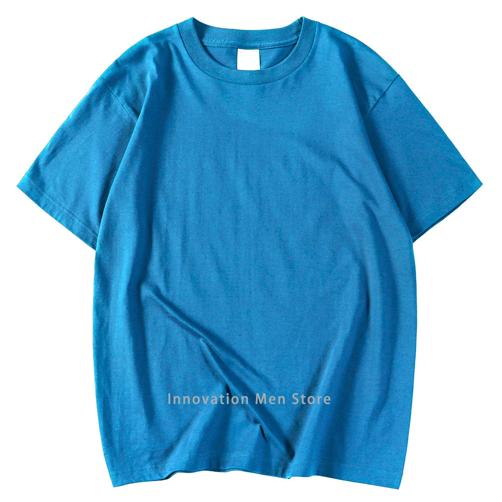 T-Shirt Unisex Cotton Solid Color Oversized Basic Tee 14 Vibrant Colors
