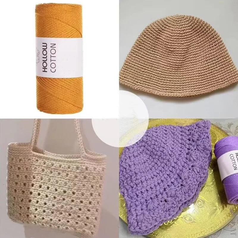 Yarn, Hollow Cord for Crochet Bags, Hats, Cushions & Handmade Accessories