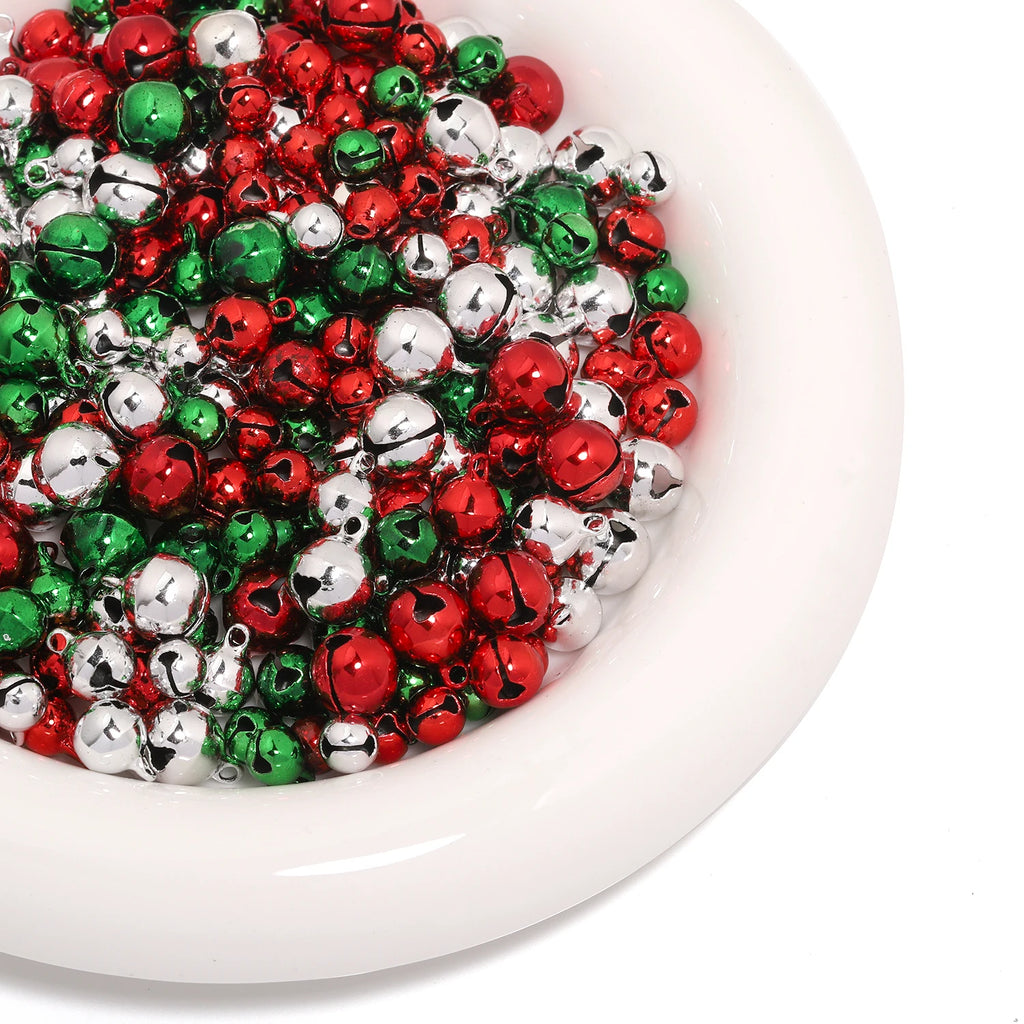 Jingle Bells Colorful Metal Christmas Craft Charms DIY Jewelry Making