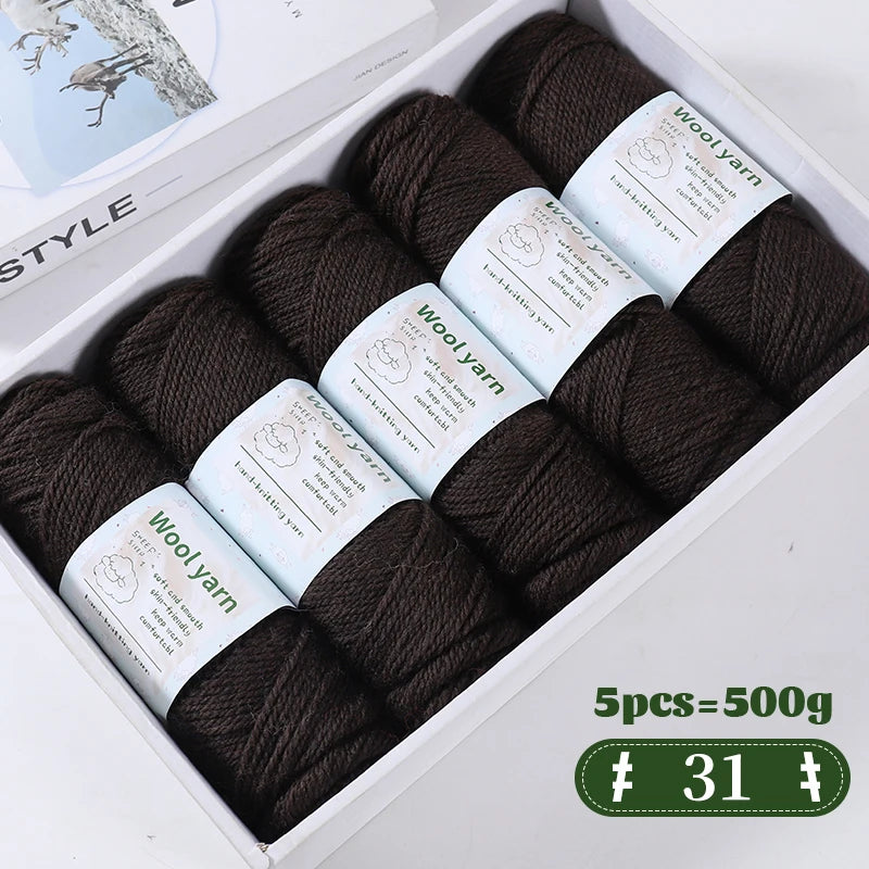 Yarn, Thick Rainbow Gradient for Coats, Scarves, Gloves & Creative Knitwear