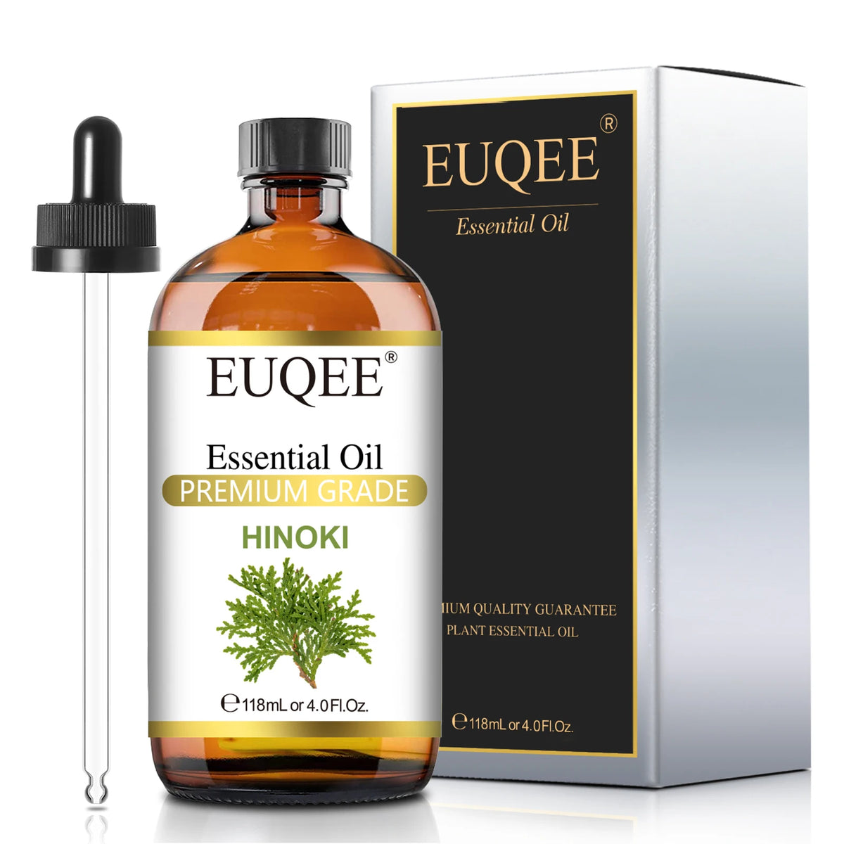 EUQEE Pure Essential Oil 118ml Premium Grade Glass Dropper Diffuser Candle 22 Scents