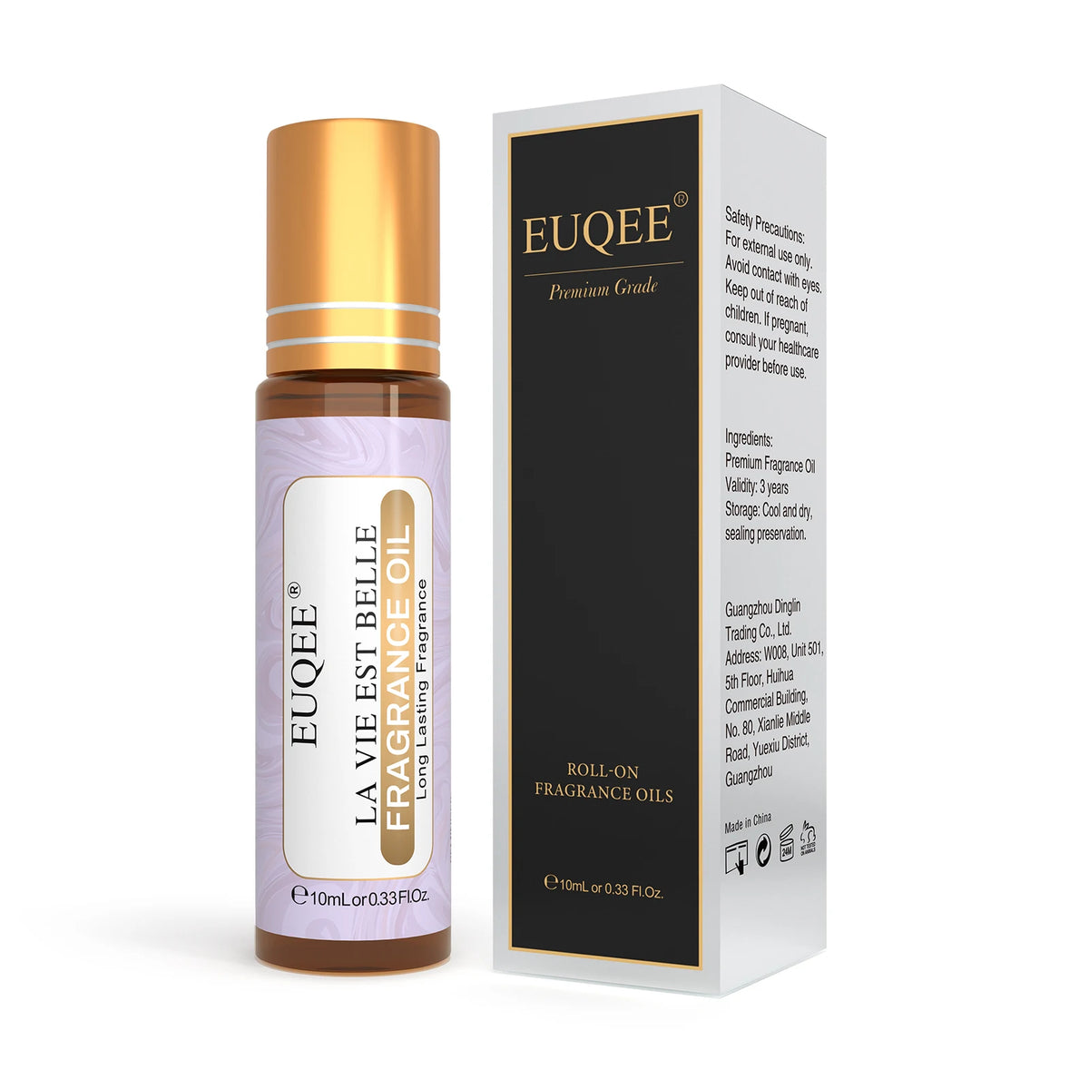 EUQEE Women's Roll-On Perfume Oil 10ml 31 Scents Alcohol-Free Long-Lasting