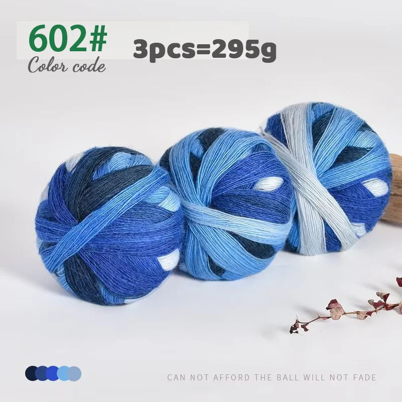 Yarn, Rainbow Gradient for Handmade Shawls, Sweaters, Hats & Knitwear
