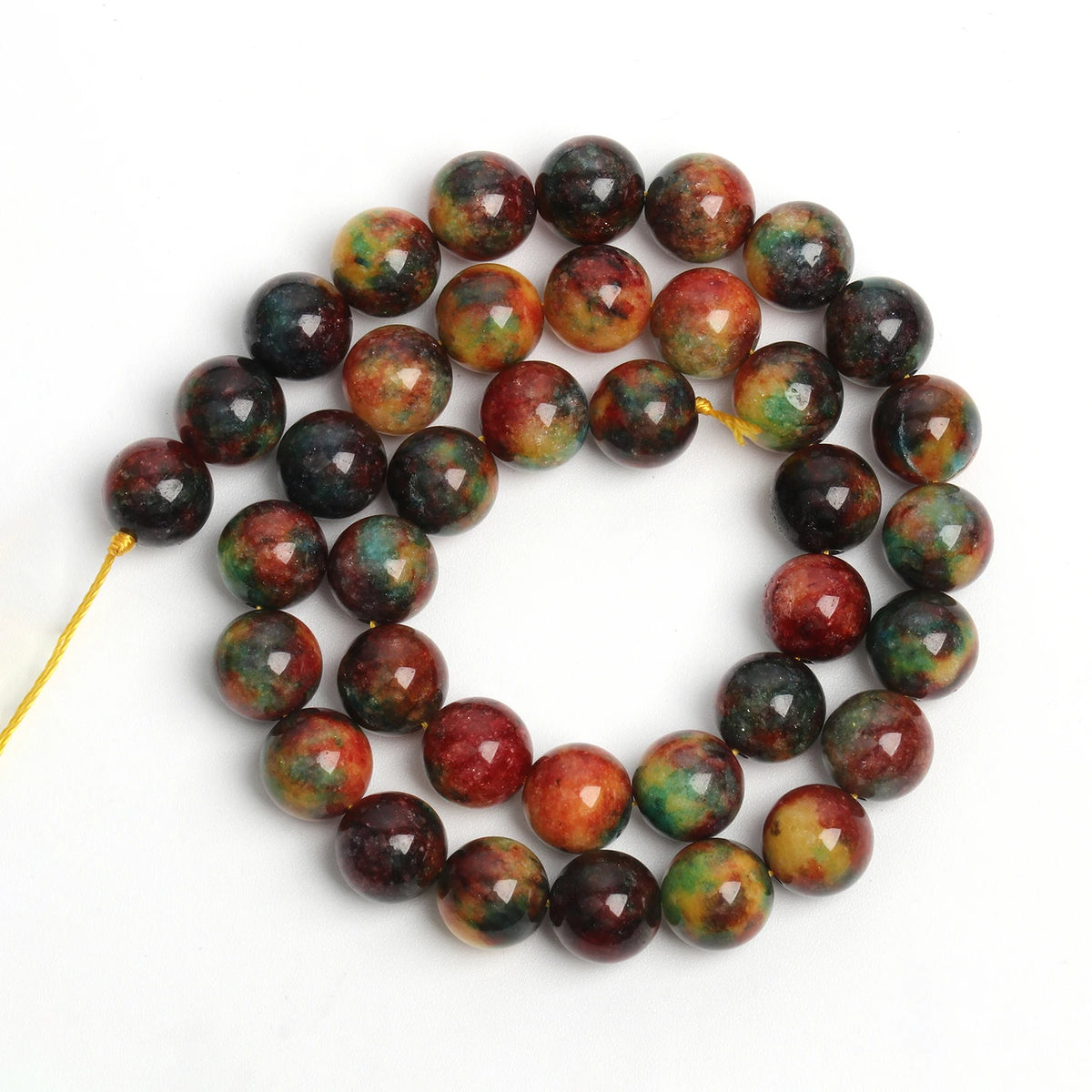 Stone Beads Round Dragon Vein Agate-Style for DIY Jewelry Making Craft Beads