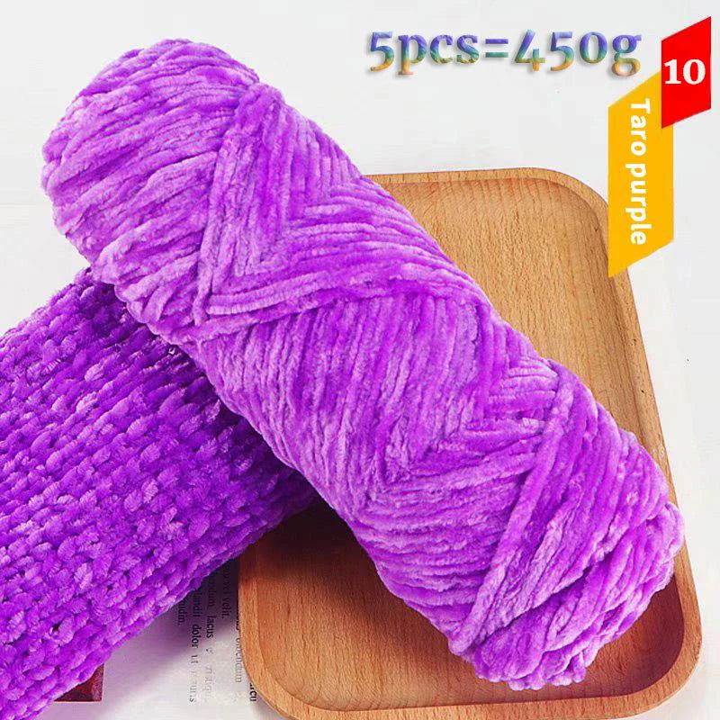 Yarn, Fine Chenille for Sweaters, Scarves, Hats, Rugs & Cushion Crafts