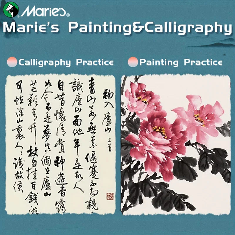 Marie's Rice Paper 120 Sheets, Half Sheng Xuan for Calligraphy & Art