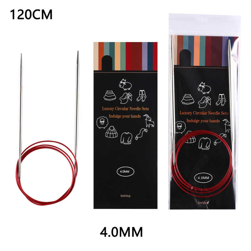 Knitting Needles, Stainless Steel Circular for Handmade Sweaters & Scarves