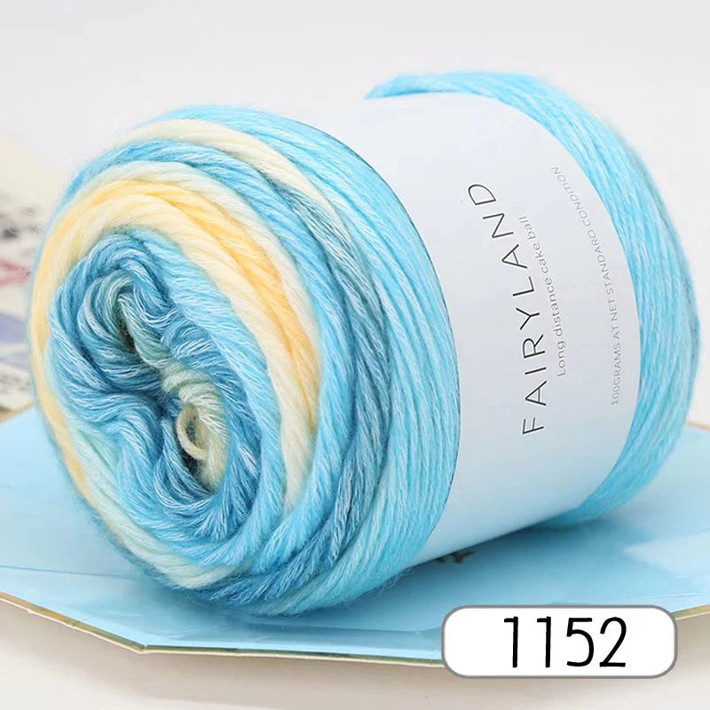 Yarn, Rainbow Gradient for Handmade Sweaters, Scarves, Hats & Shawls