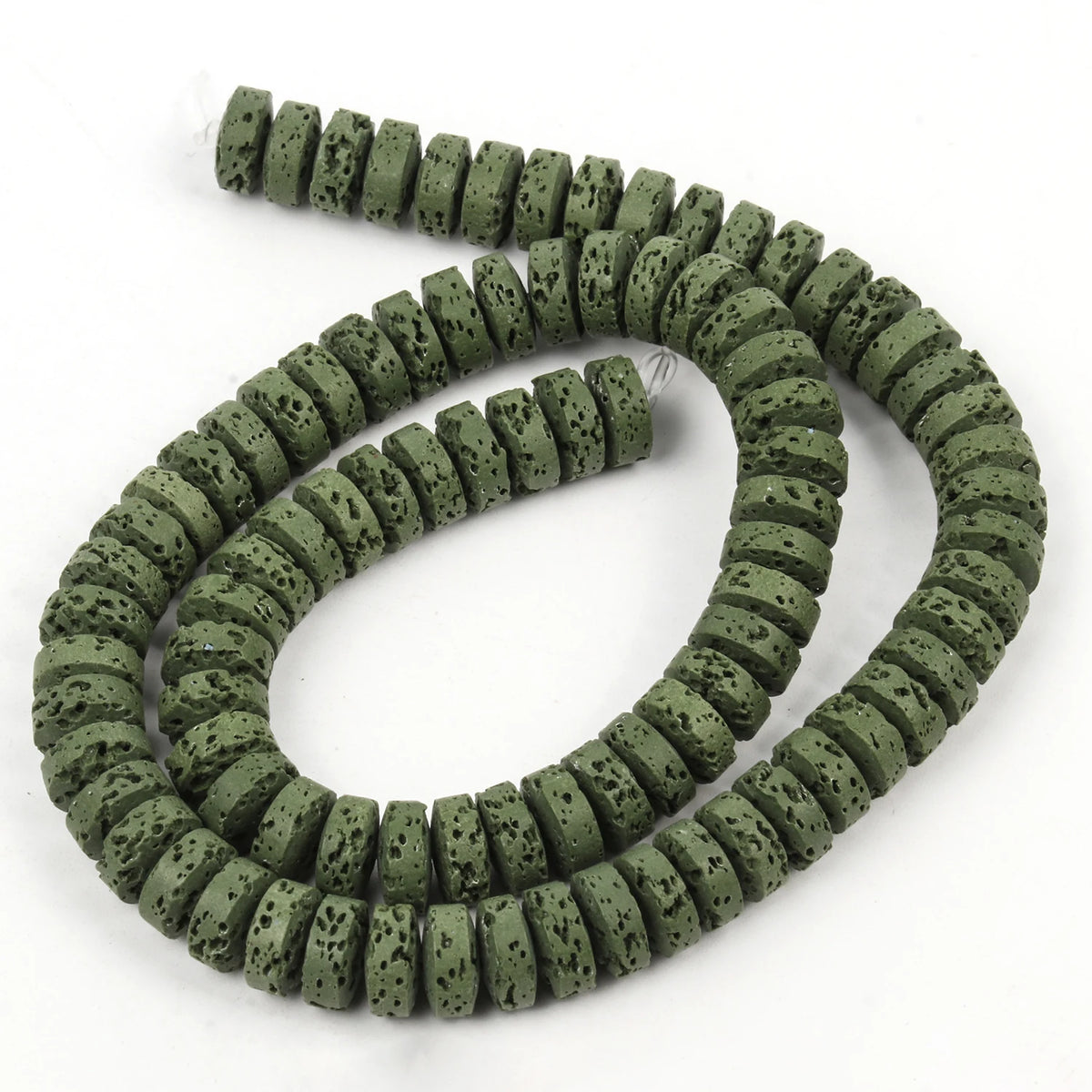Stone Beads Rondelle Volcanic Lava Spacer Bracelets for DIY Jewelry Making