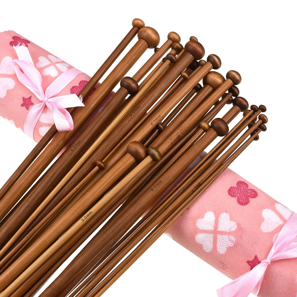 Knitting Needles, LOOEN Wooden for Handmade Sweaters, Scarves & Crafts