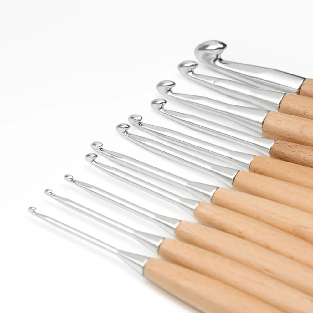 Crochet Hook, Wooden Handle for Handmade Sweaters & Needlecraft Projects
