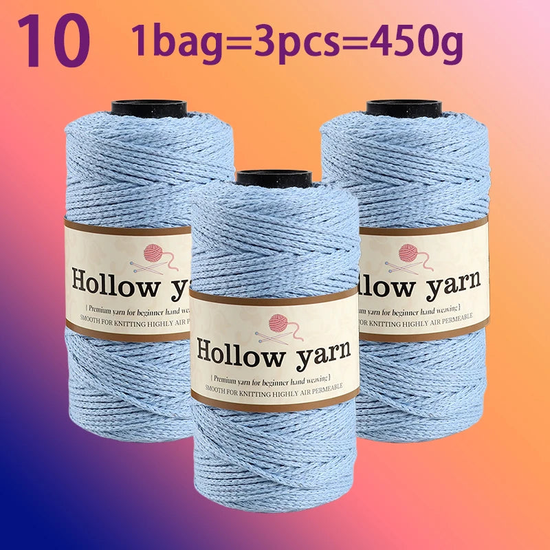 Yarn, Hollow Cord for Bags, Storage Baskets, Floor Mats & Hanging Crafts