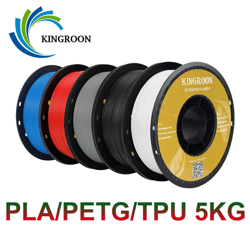 3D Printer Filament PLA & PETG 5KG 5 Rolls 1.75mm No Bubbles KINGROON