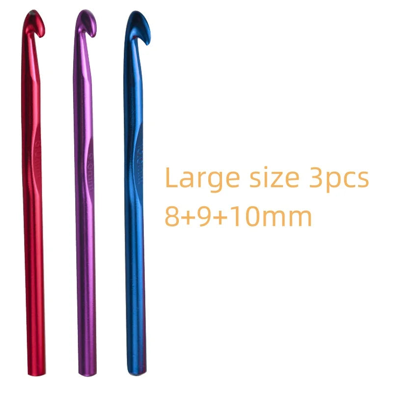 Crochet Hook Set, Colorful Aluminum for Dolls, Sweaters & Handmade Scarves