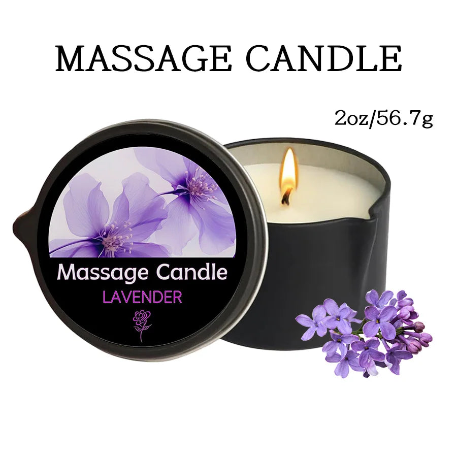 Massage Candles EVODUCK Pour Spout Tins Jasmine Rose Lavender Fragrances