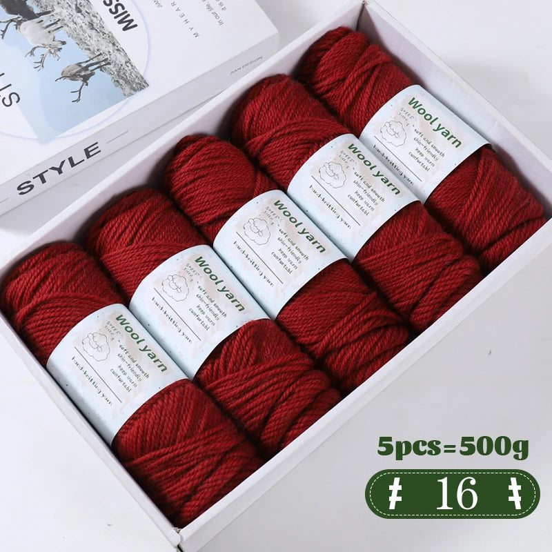 Yarn, Thick Rainbow Gradient for Coats, Scarves, Gloves & Creative Knitwear