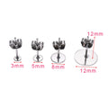 Ring Settings Gold Color Stainless Steel Love Heart Ear Studs DIY Jewelry Making