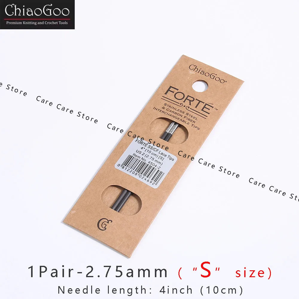 Knitting Needle Tips, ChiaoGoo FORTE Interchangeable for Handmade Knitwear