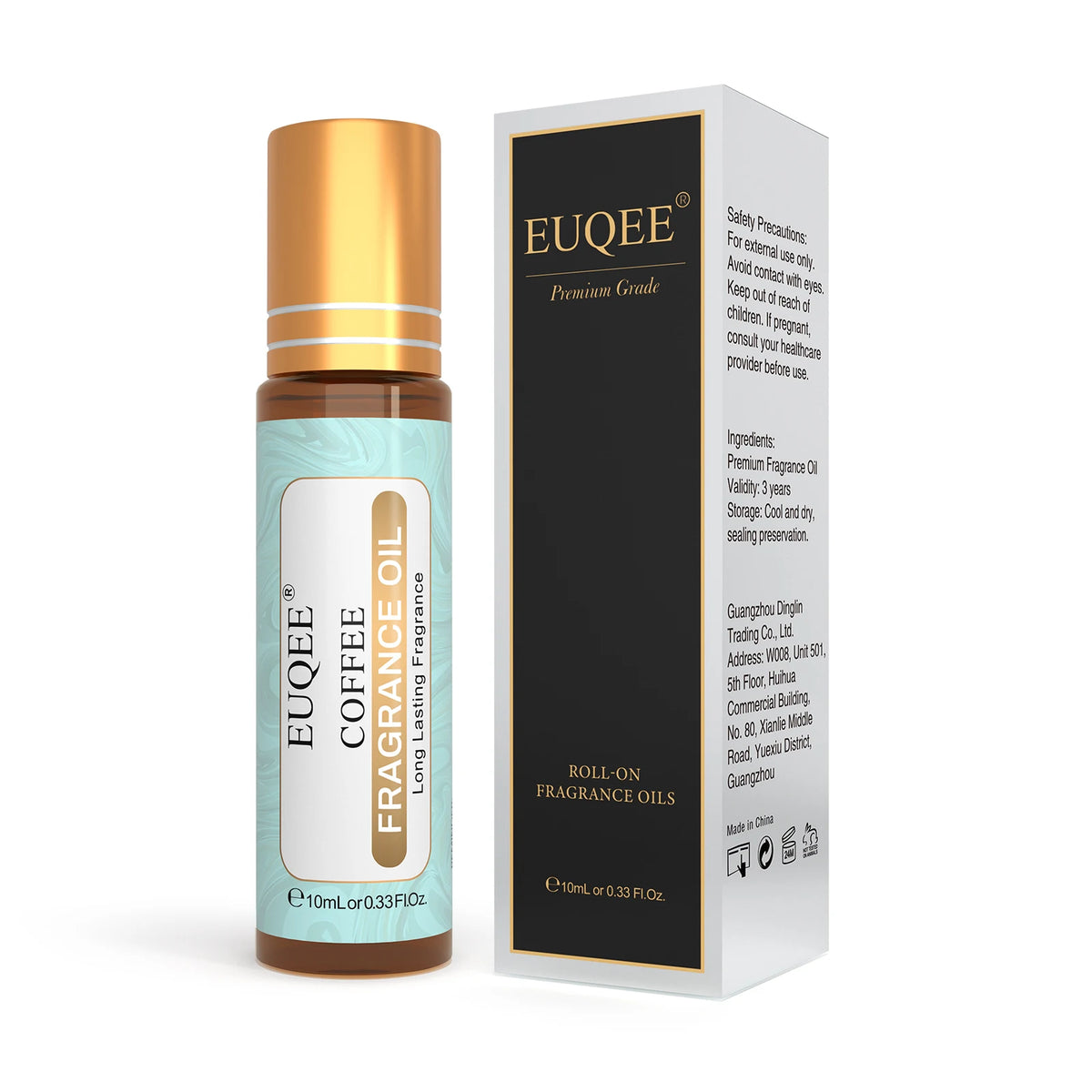 EUQEE Women's Roll-On Perfume Oil 10ml 31 Scents Alcohol-Free Long-Lasting