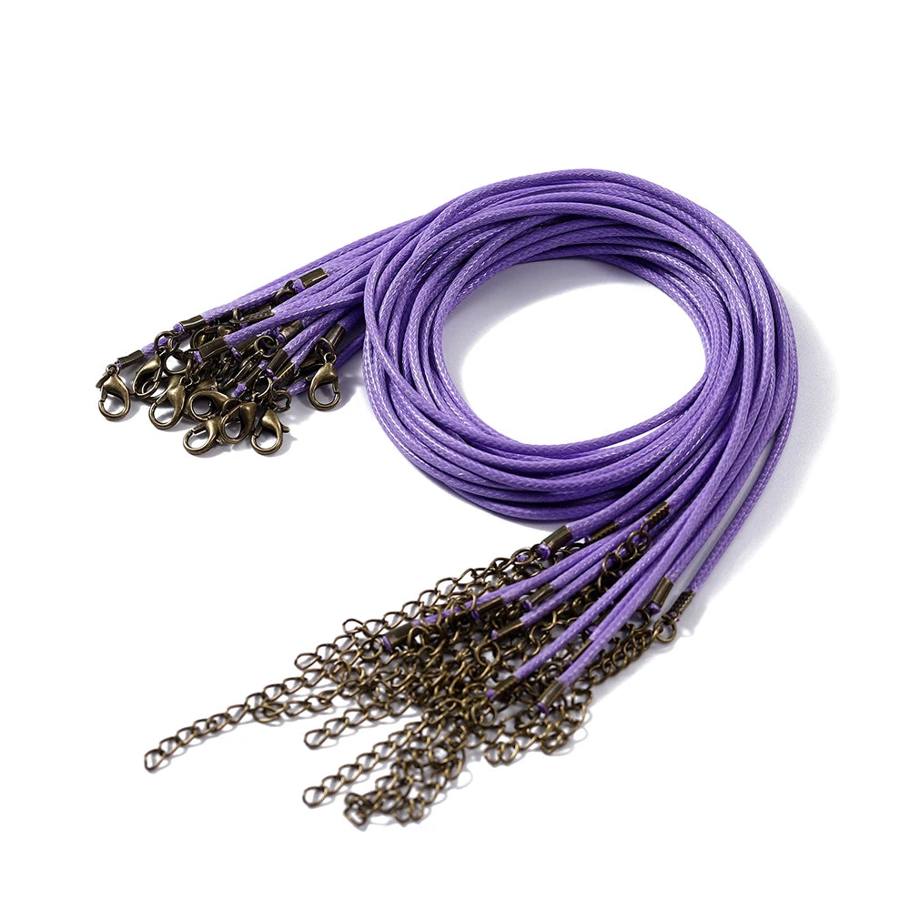 Necklace Cords Braided Leather Adjustable Clasp DIY Jewelry Making