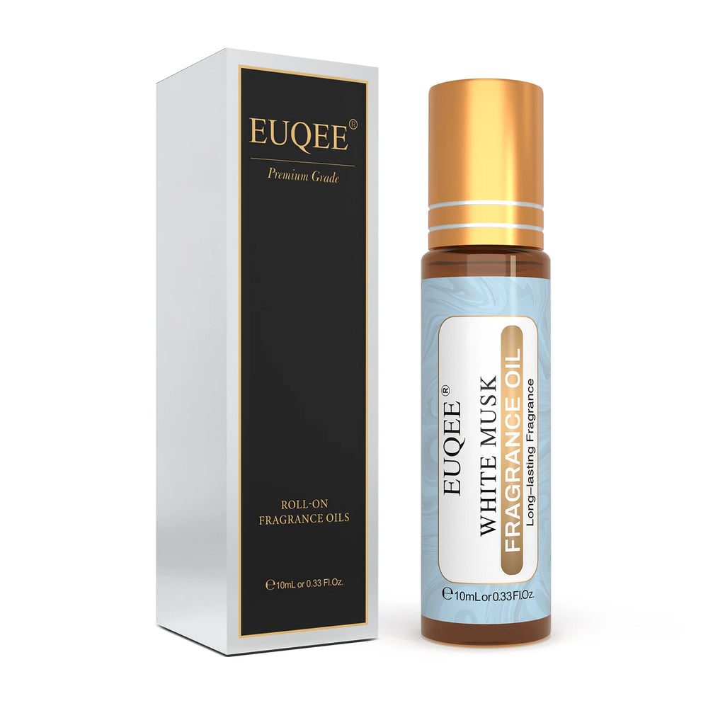 EUQEE 10ml Roll-on Perfume Oils Coconut & Vanilla White Musk Orange Blossom Parma Violet Long-Lasting Roll-On Perfume for Women