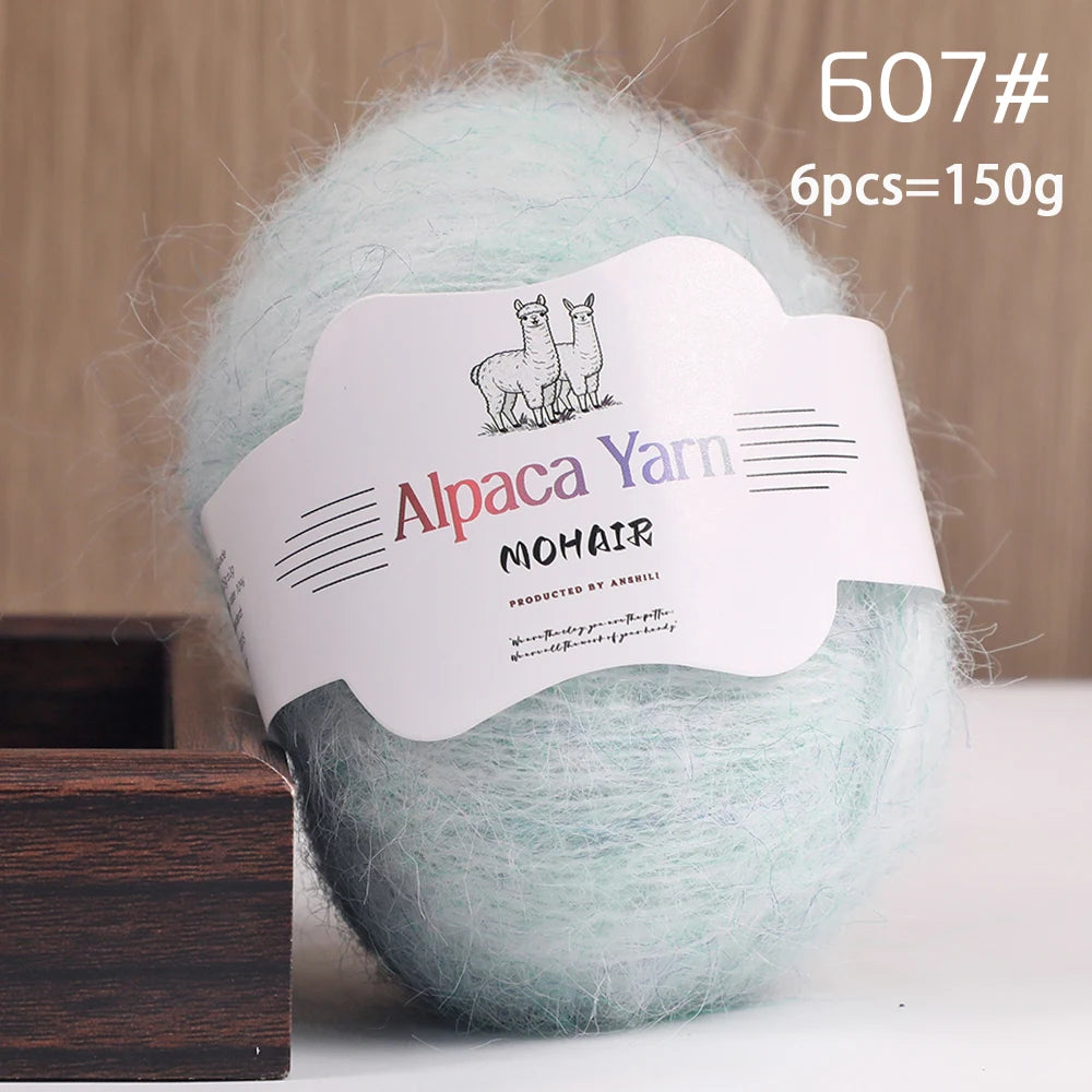 Yarn, Solid Color Long-Pile for Sweaters, Gloves, Hair Ties & Shawls