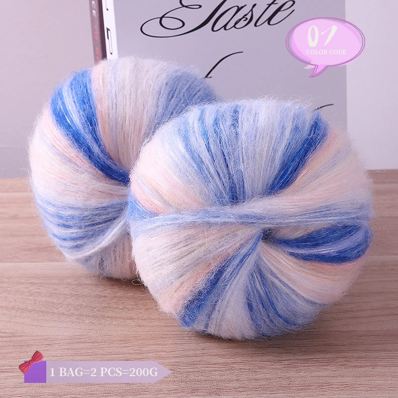 Yarn, Rainbow Gradient for Handmade Coats, Sweaters, Gloves & Shawls