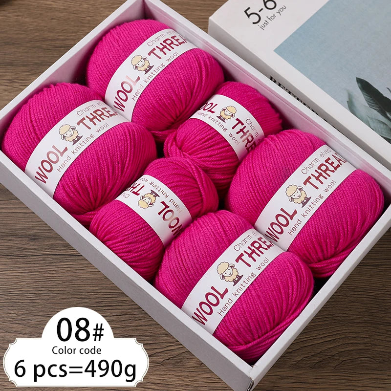 Yarn, Medium-Coarse for Knitting Sweaters, Scarves, Hats & Winter Crafts