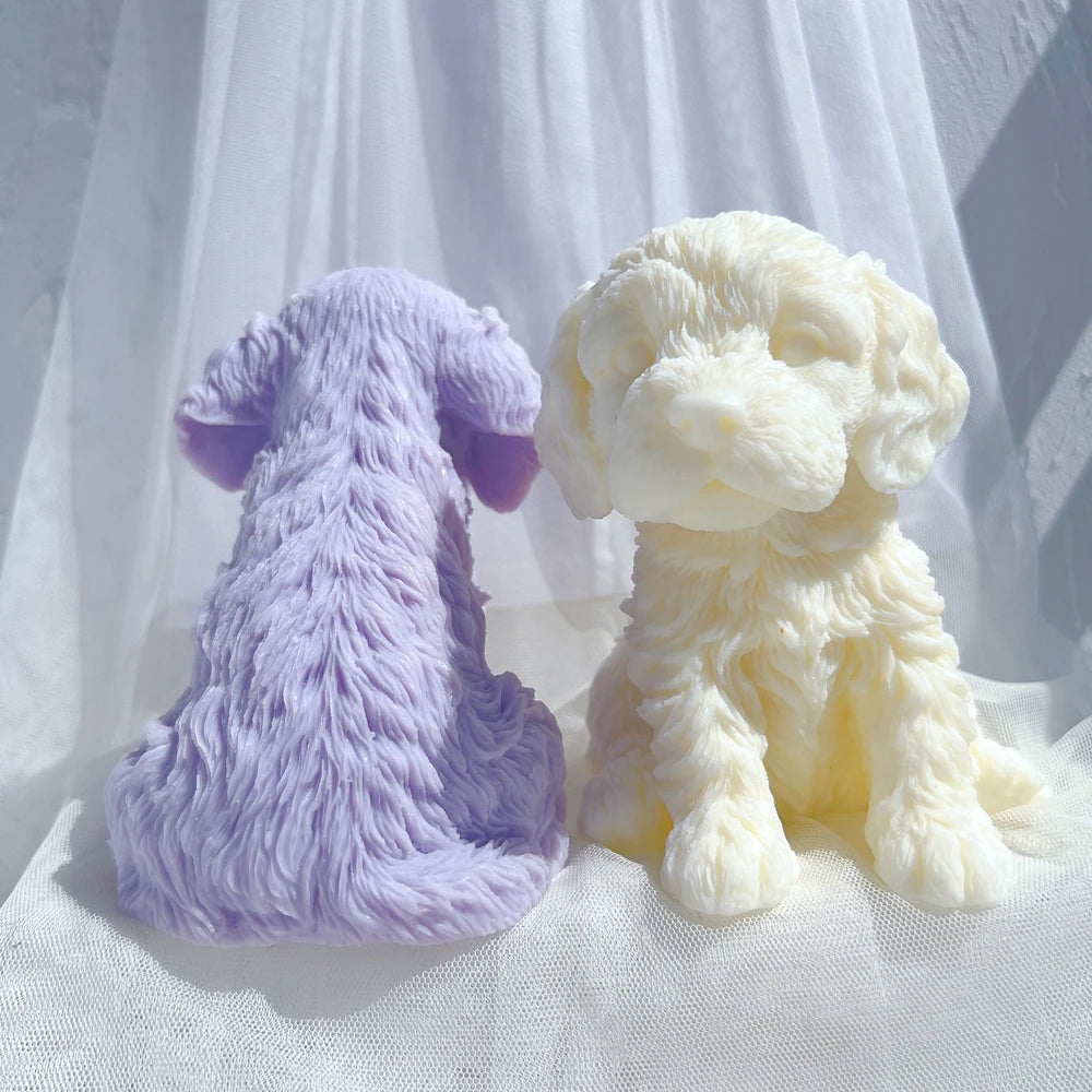 Different Breeds Puppy Candle Mold Animal Puppies Soy Wax Silicone Mould Dog Lover Home Decor