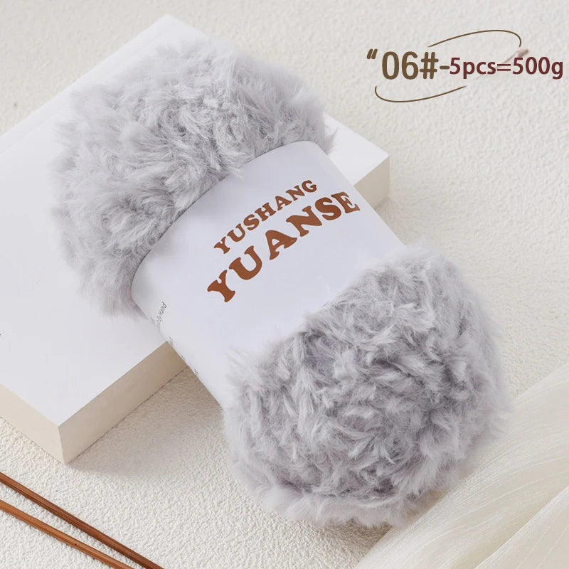 Yarn, Chunky Faux Fur for Crochet Shoes, Bags, Pendants & Slipper Crafts