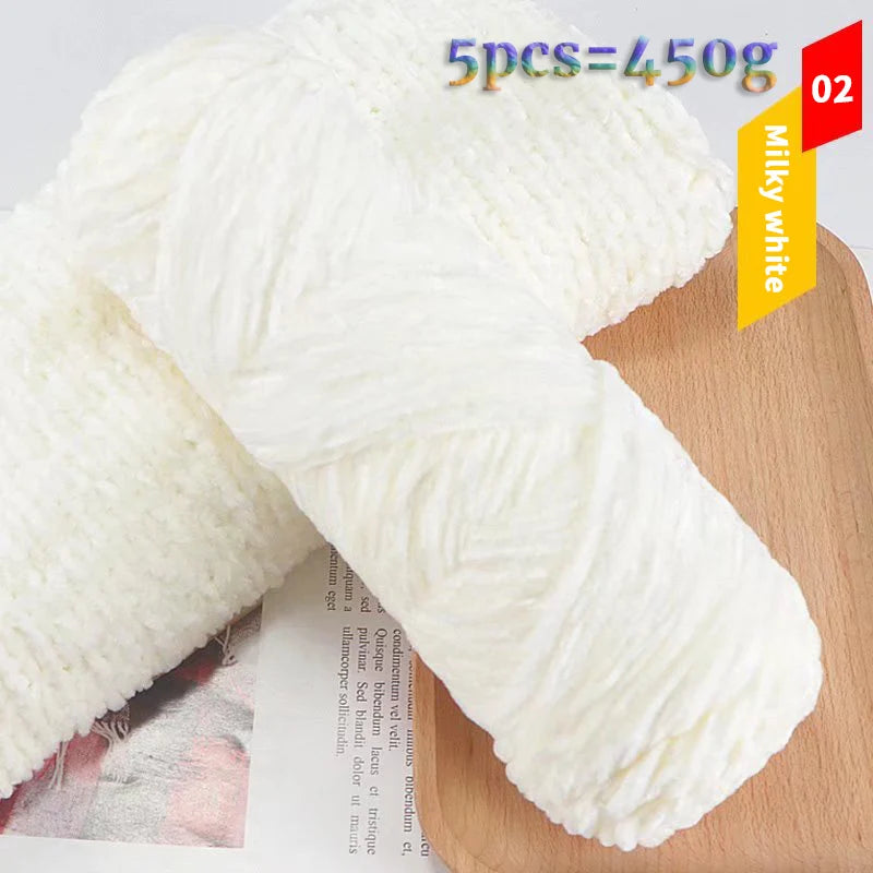 Yarn, Fine Chenille for Sweaters, Scarves, Hats, Rugs & Cushion Crafts