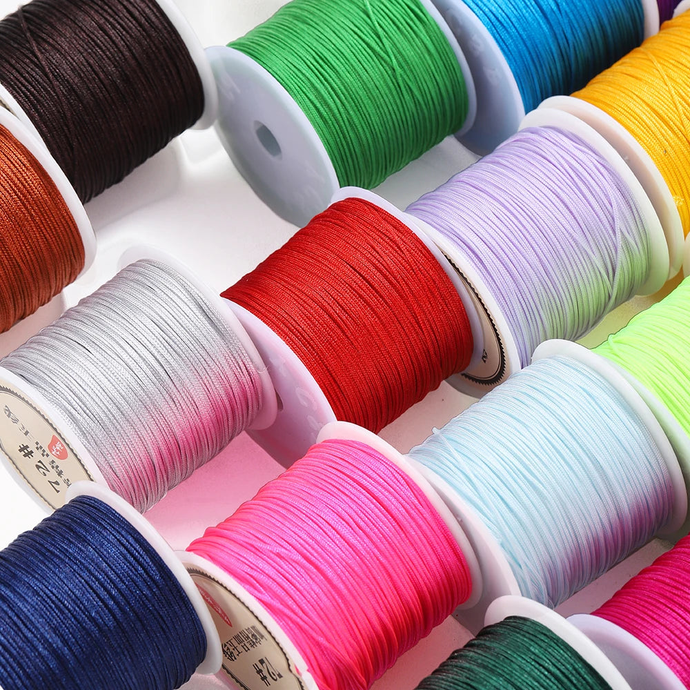 Beading Cord Nylon Chinese Knot Bracelet Braided String Tassel Craft Supplies