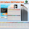 Marie's Oil Paint Set — 24 Colors, 7 Brushes, 12ml Tubes (31 Piece)