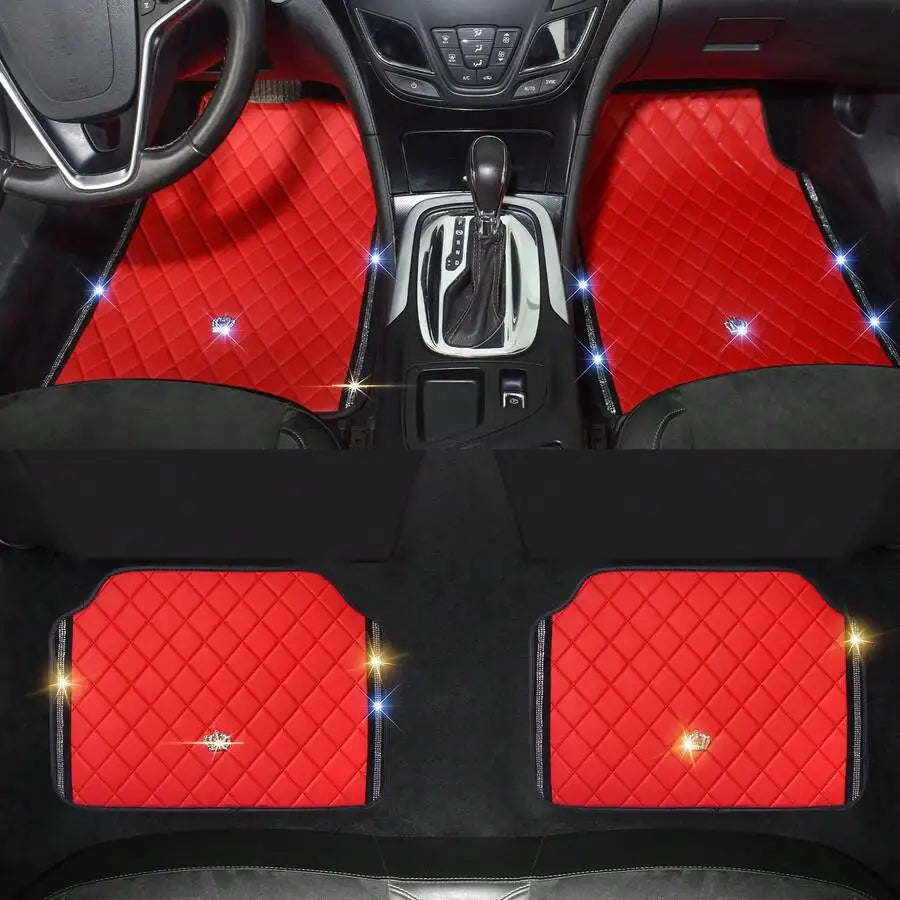 Car Floor Mats Polyurethane Anti Slip Red Automative Floor Mats