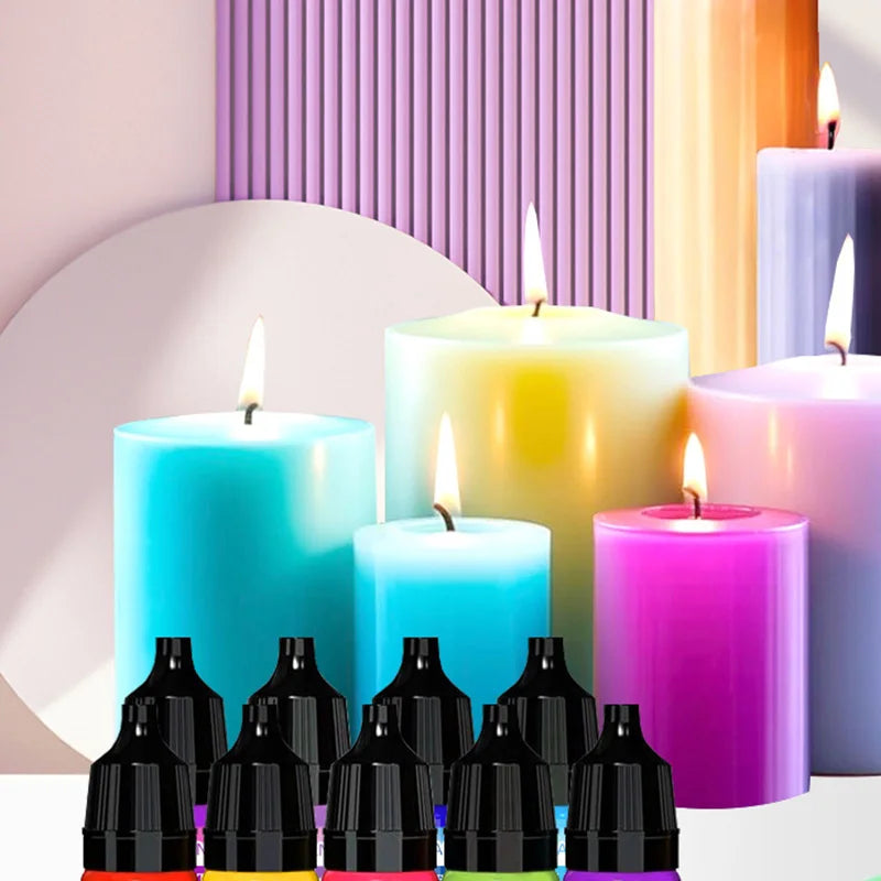 5ML Candle Wax Pigment Colorant Non-Toxic Soy Candle Wax Pigment Liquid Dye Soy Wax DIY Soap Dyes Candle Making Supplies