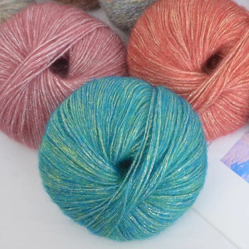 Yarn, Glitter Effect for Knitting Sweaters, Scarves, Hats & Handmade Gifts