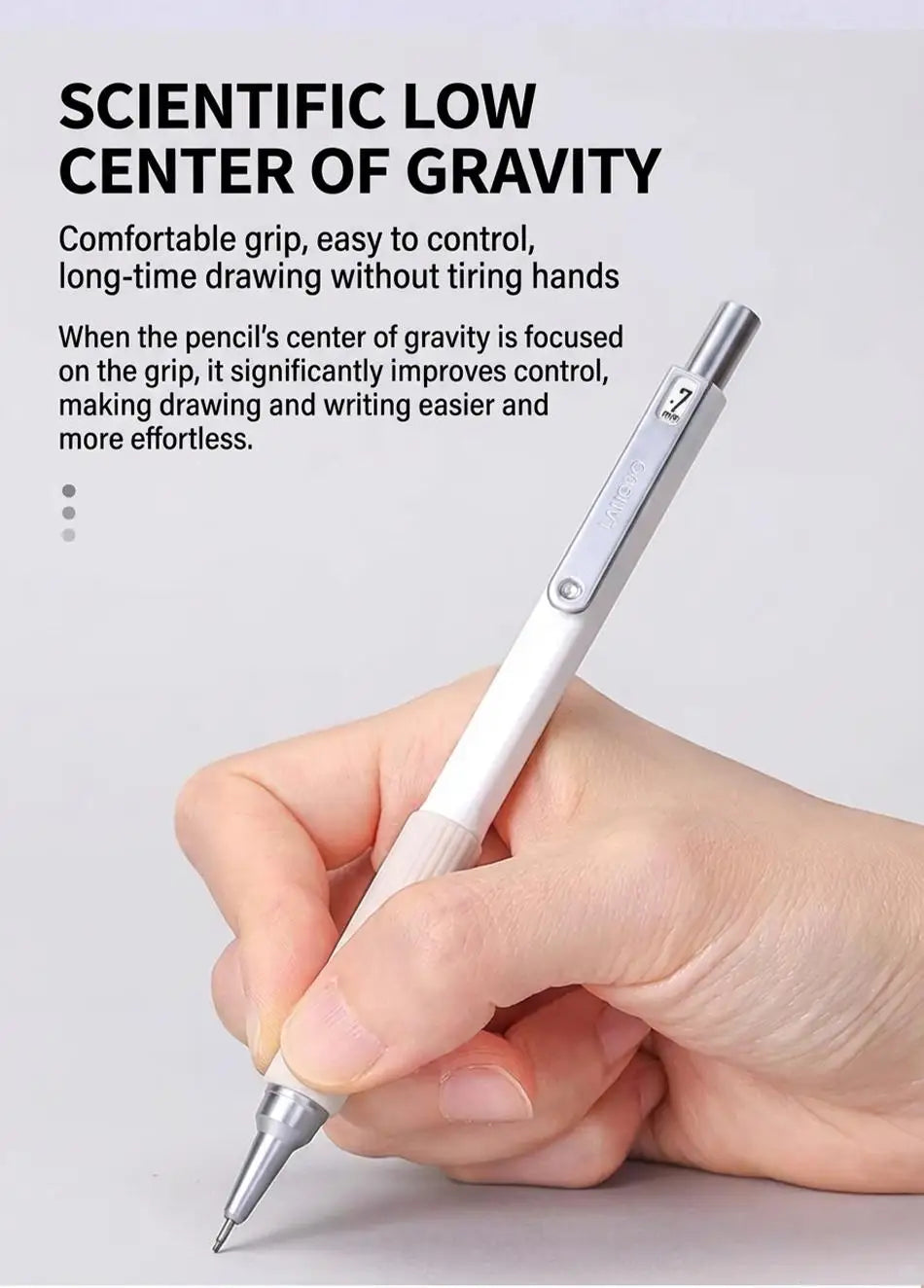 Metal Mechanical Pencil Set, HB — 4 Sizes with 80pc Lead Refills & Case