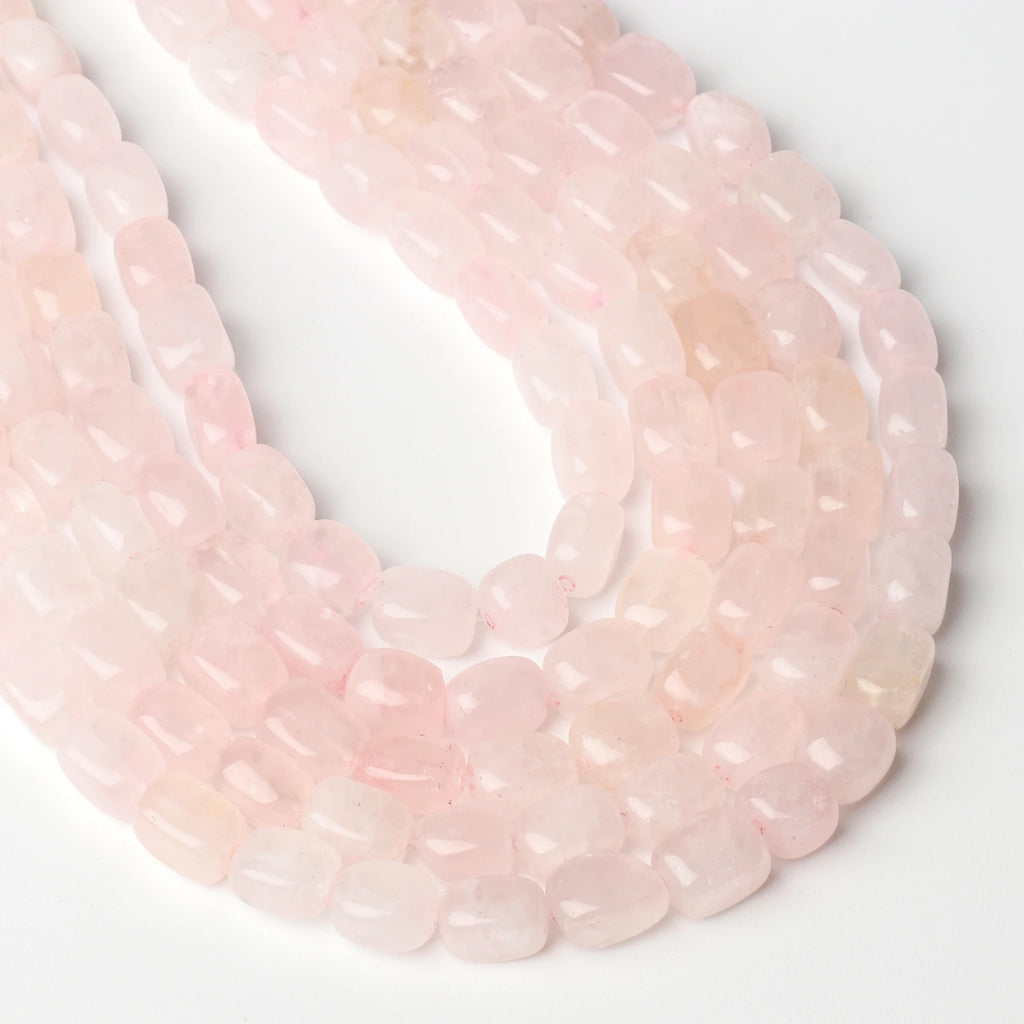 Stone Beads Pink Quartz-Style Square Tube for DIY Jewelry Making Craft Beads