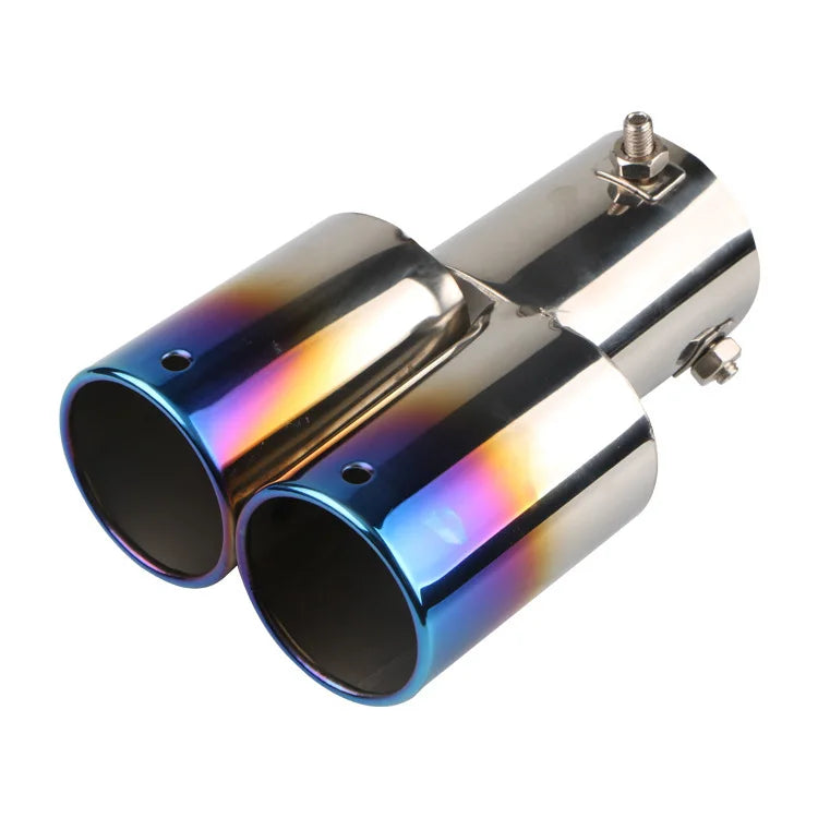 Universal 1-to-2 Stainless Steel Exhaust Tail Pipe Tip | Dual Outlet