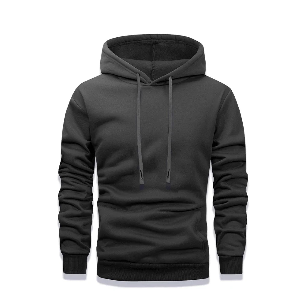 Hoodie Men's Pullover Fleece Drawstring Kangaroo Pocket Casual Warm 8 Colors