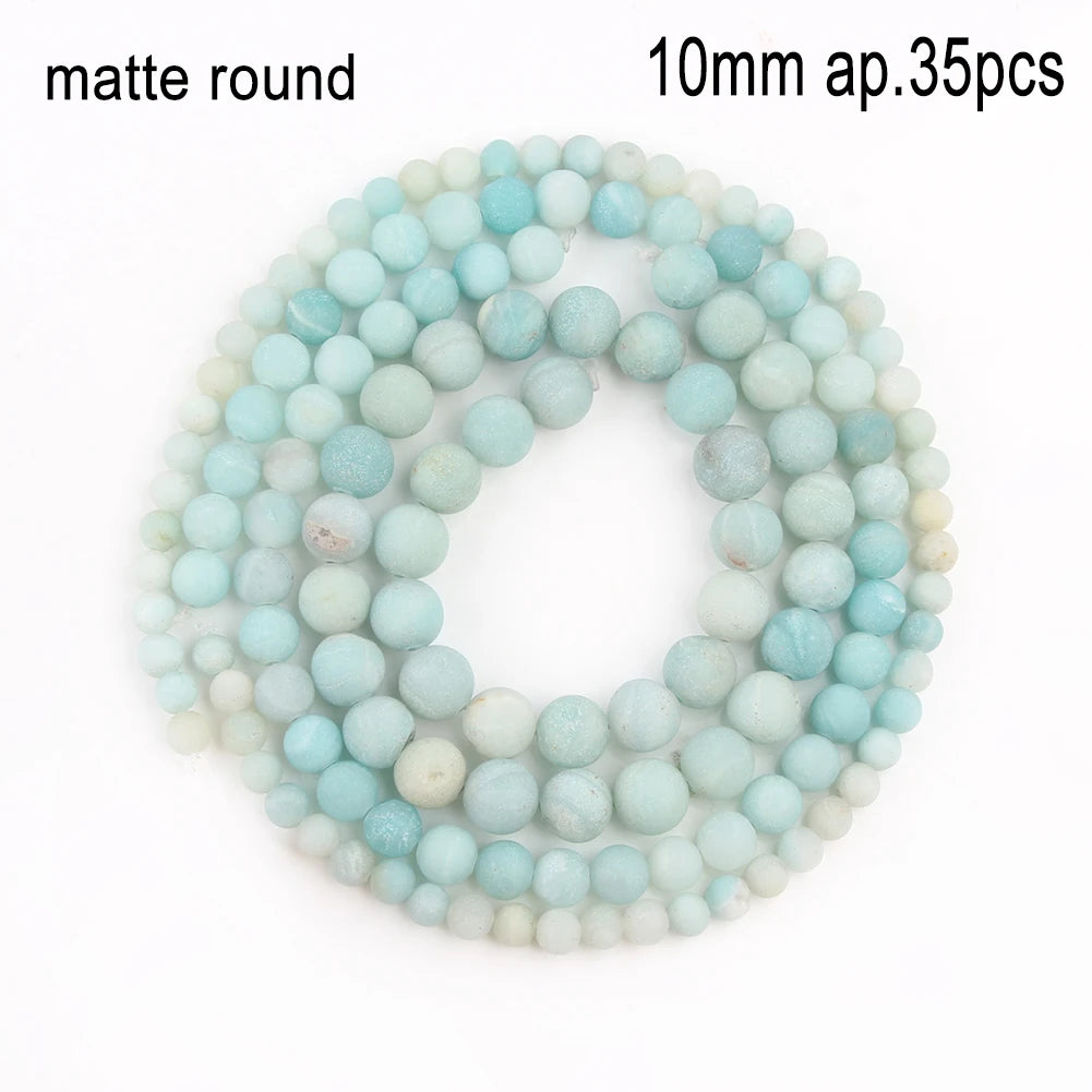Stone Beads Amazonite-Style Faceted Mixed Shapes for DIY Jewelry Making