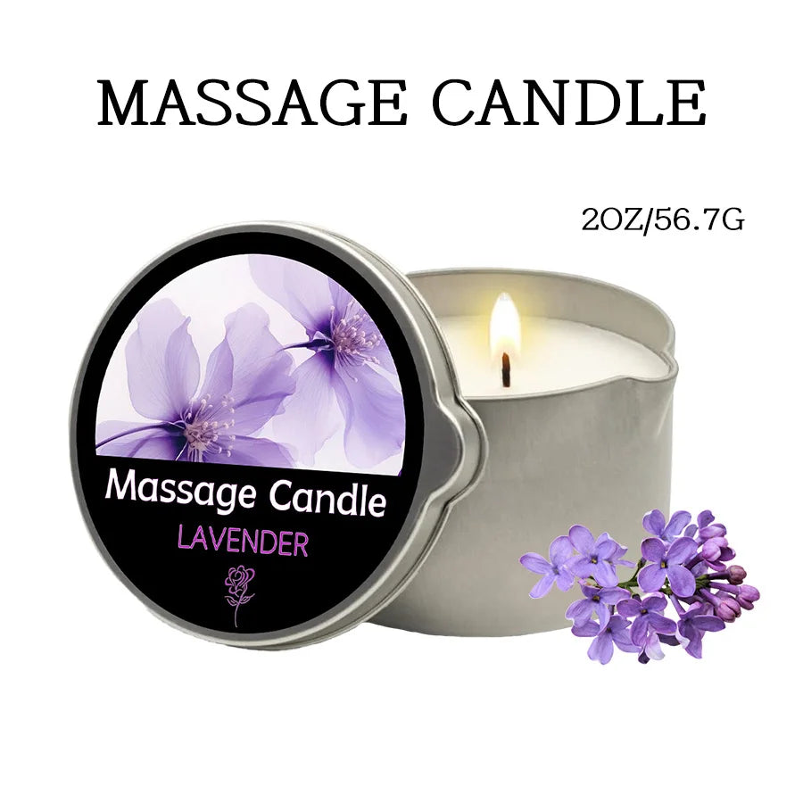 Massage Candles EVODUCK Pour Spout Tins Jasmine Lavender Rose Fragrances