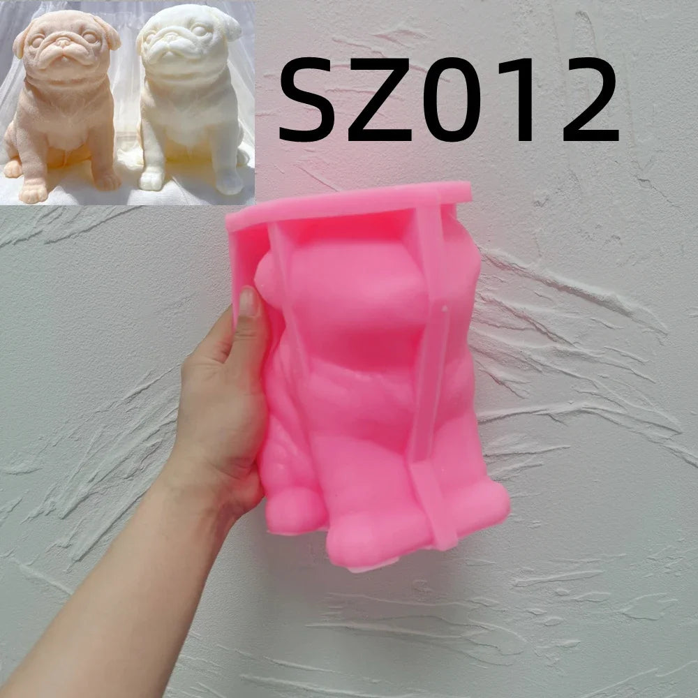 Dog Breed Candle Mold, 11 Styles — Puppy Silicone Mold, Soy Wax & Resin