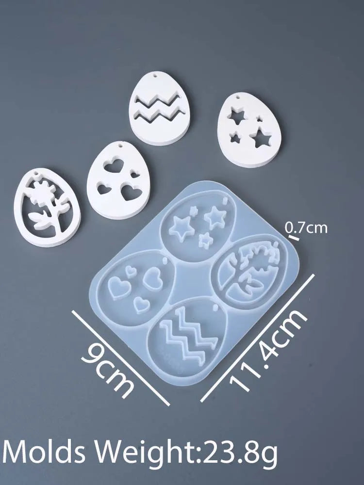 3D Silicone Mold — Rabbit, Mushroom or Egg, DIY Resin & Plaster Casting