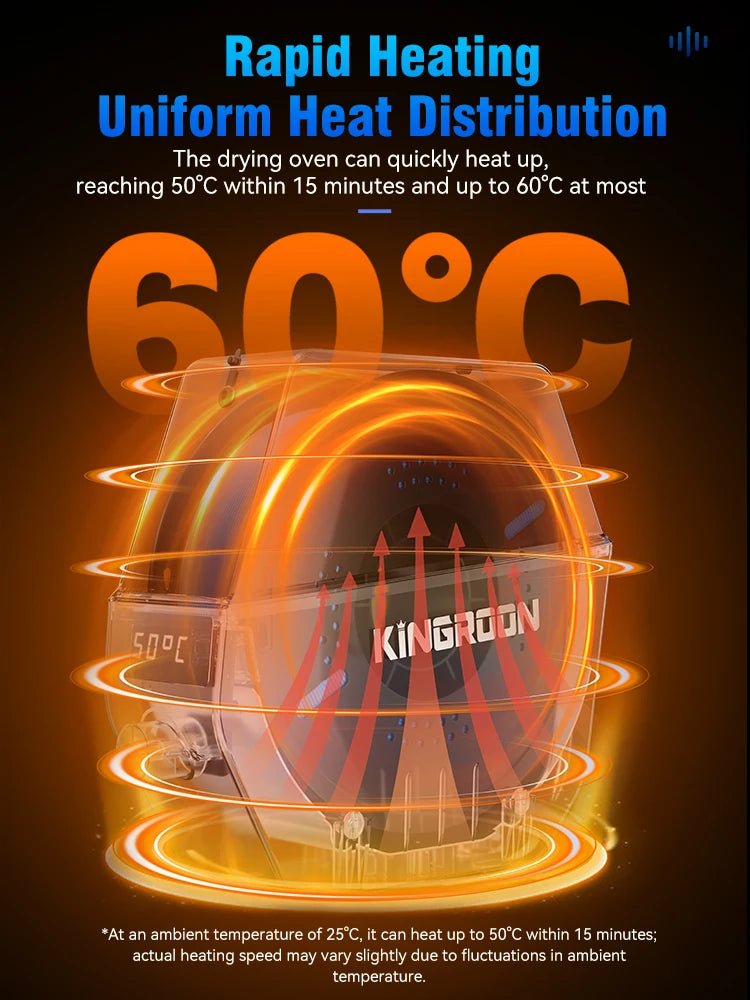 KINGROON KR-01 Filament Dryer Box for 3D Printer Filament, Filament Dry Box For PLA/PETG/TPU/ABS, Keep Filaments Dry 3D Printer Parts