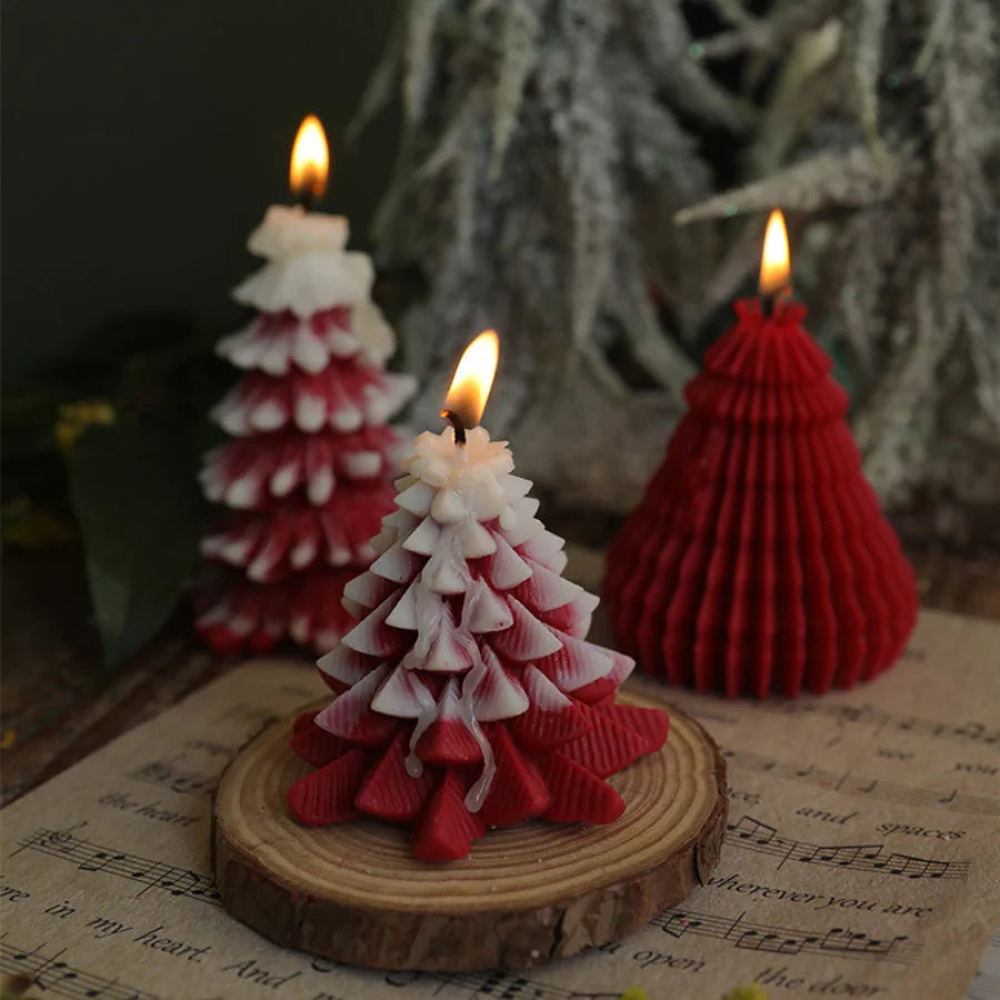 Scented Candle Christmas Tree Handmade Bell Design Holiday Home Fragrance