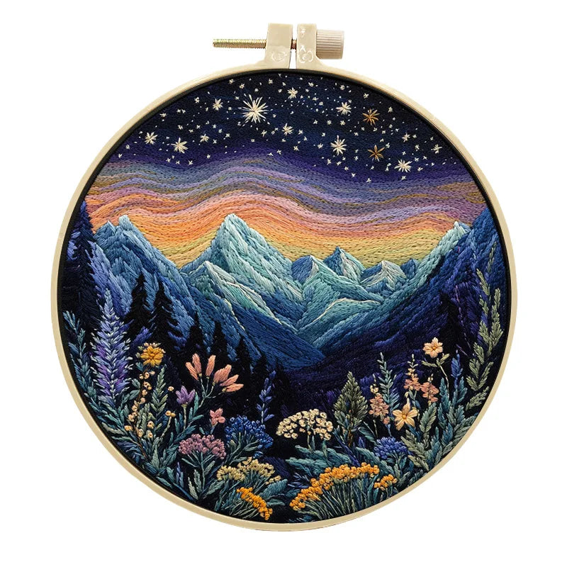 Embroidery Kit, Aurora Pattern for Beginner Needlework & Handmade Decor