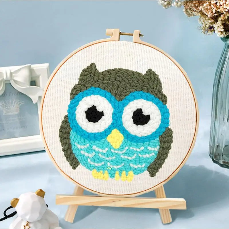Punch Needle Kit, SDOYUNO Animal Patterns with Yarn & Threader Tools